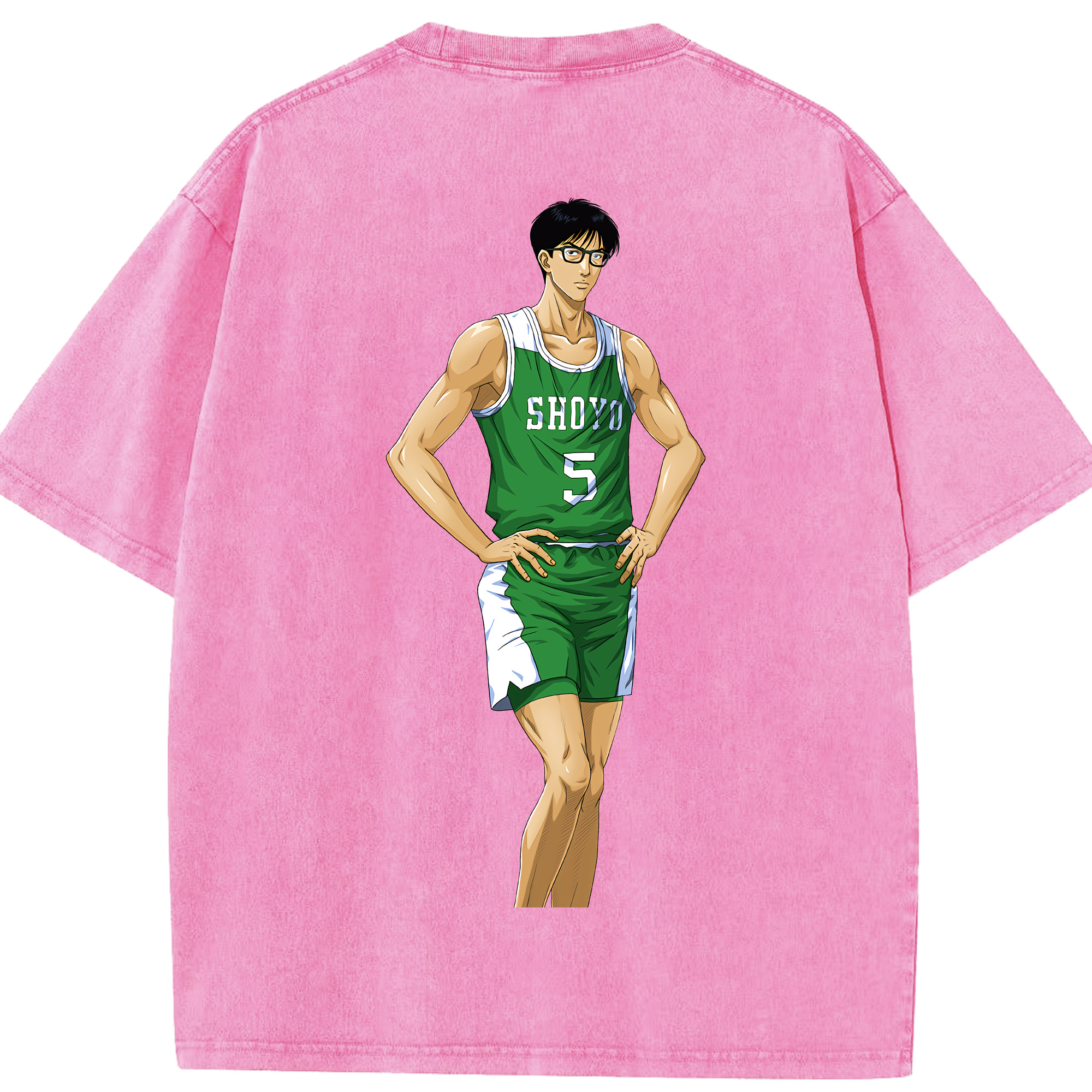 SLAM DUNK／スラムダンク 綿100% ヴィンテージ風 半袖Tシャツ（背面プリント）